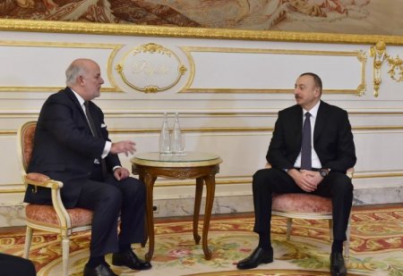 Azərbaycan prezidenti Fransada “Vivaction” şirkətinin prezidenti ilə görüşüb