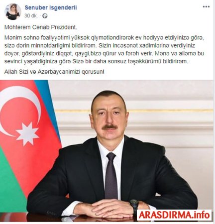 Prezident əməkdar artistə ev hədiyyə etdi (AÇIQLAMA)