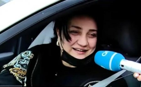 Azərbaycanlı aktrisa taksi sürür - Video
